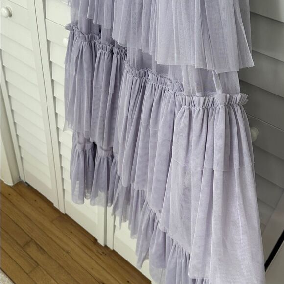 NWT Nasty Gal Lilac Tulle Maxi Dress Size 8 - Picture 5 of 11